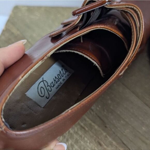Vintage Bassoto Italy Leather Triple-Buckle Shoes – Size EU 40 (US 9) – Brown - Picture 12 of 12